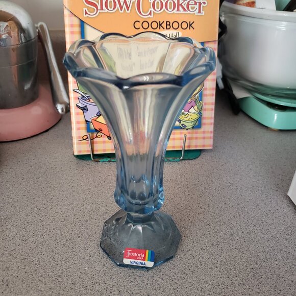 Fostoria Other - Vintage Fostoria Blue   Glass Vase